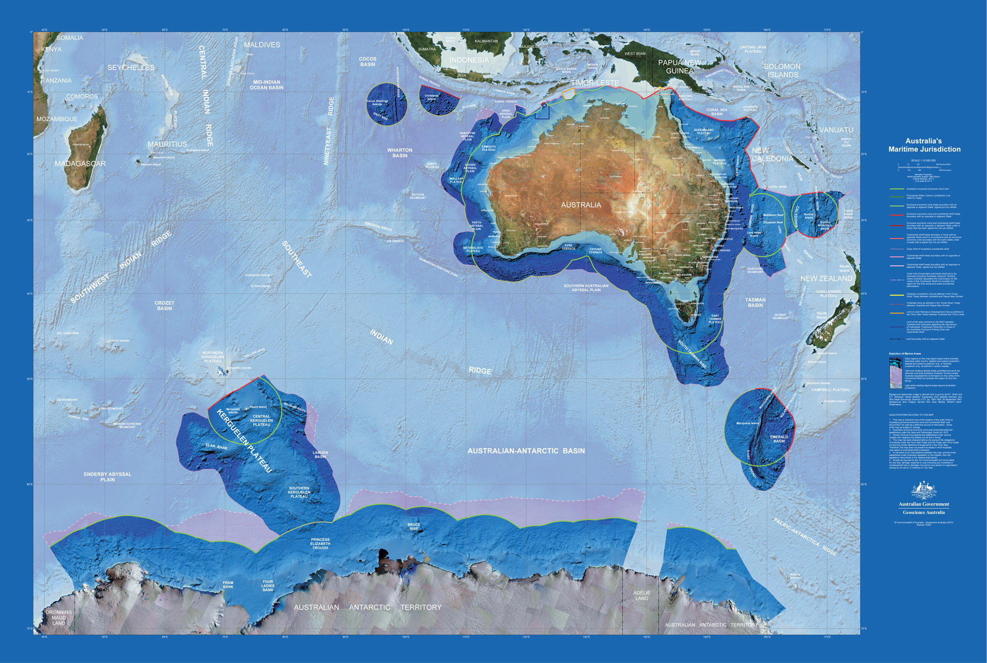 More detailed thematic map of Australia
