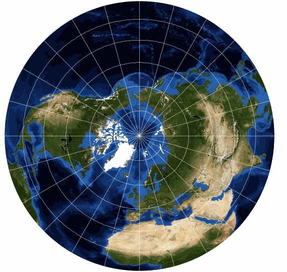 Globe picture of the Arctic